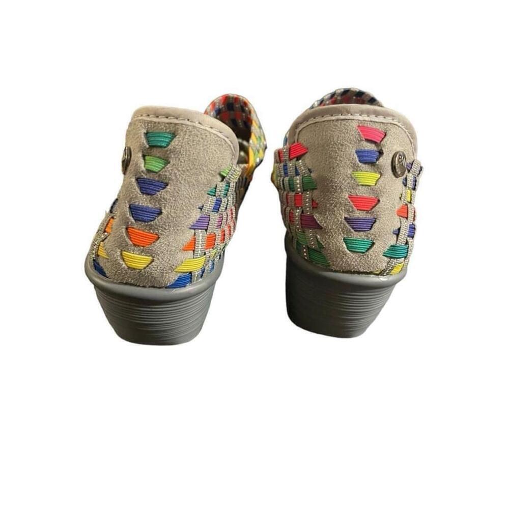 Size 9 Bernie Mev Women's Size 40 Multicolor & Gray wedge open toe sandals - Picture 4 of 9